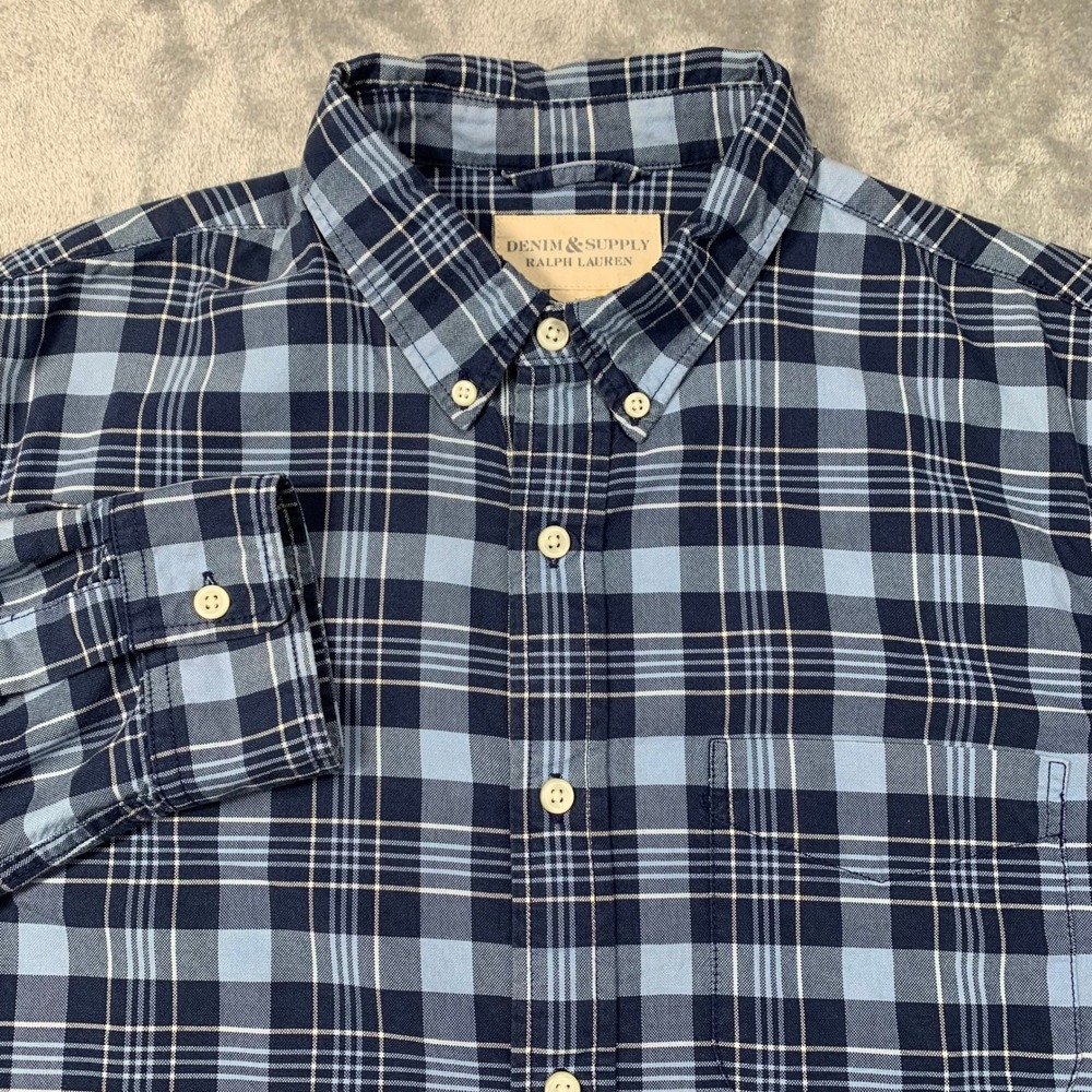Ralph Lauren Plaid Button Down Shirt Long Sleeve M/M Denim & Supply
